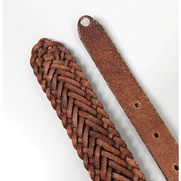 2 Leather Belt Talbot Chicos Womens Size Small Brown Plaited Skinny Bundle - Picture 12 of 15